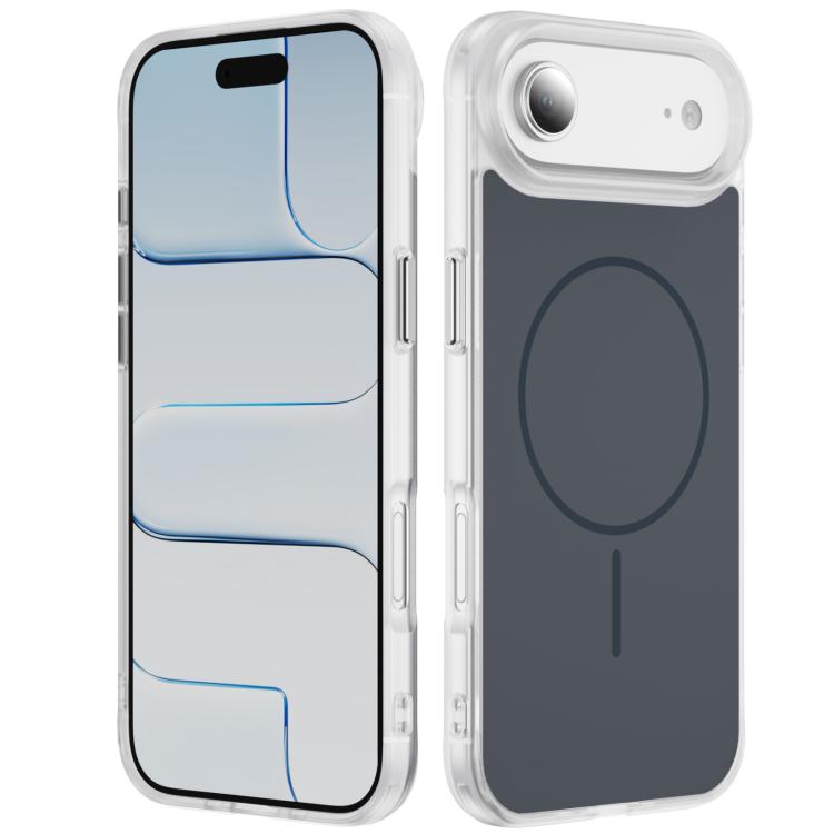For iPhone Air Crystal Frosted Skin Feel Magnetic MagSafe Phone Case(Black)