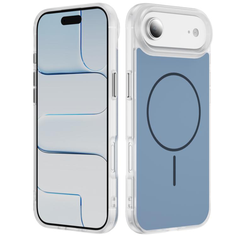 For iPhone Air Crystal Frosted Skin Feel Magnetic MagSafe Phone Case(Blue)