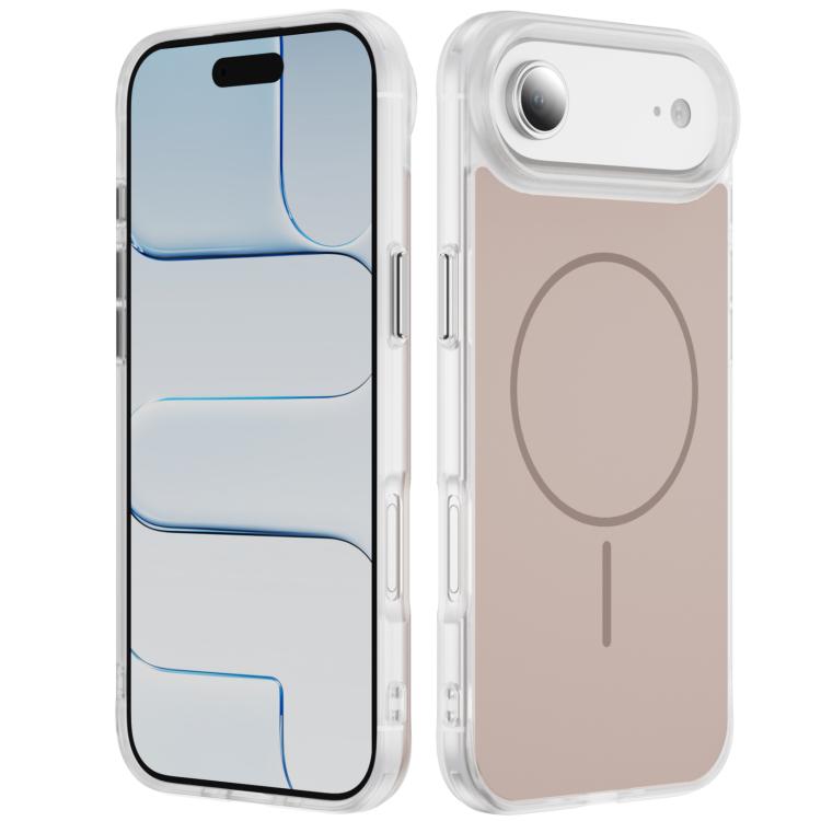 For iPhone Air Crystal Frosted Skin Feel Magnetic MagSafe Phone Case(Gold)
