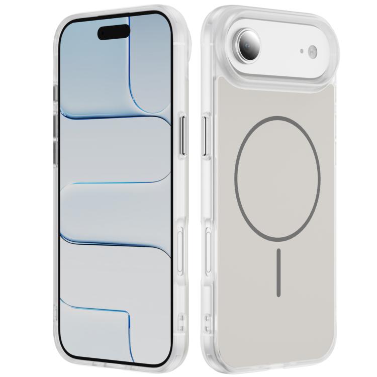 For iPhone Air Crystal Frosted Skin Feel Magnetic MagSafe Phone Case(White)