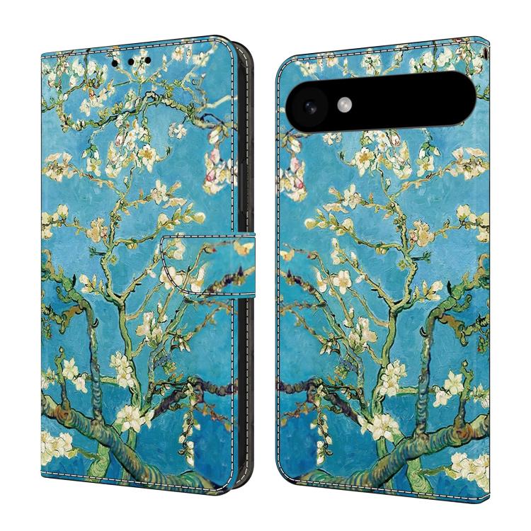 For iPhone Air Crystal-Like Painted Vegan Leather Phone Case(Apricot Blossoms)