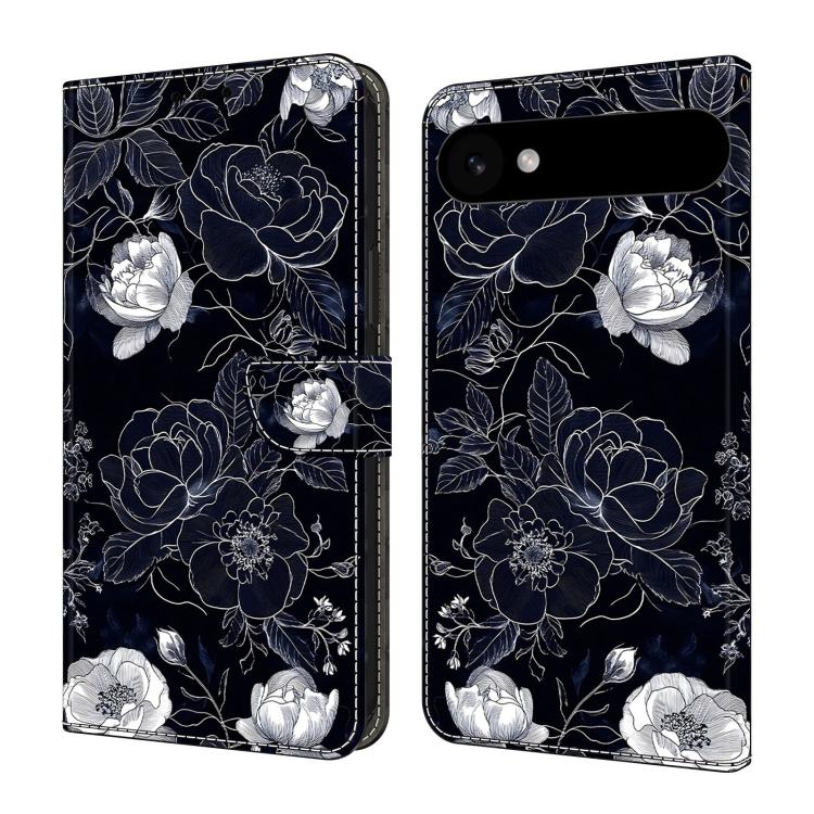 For iPhone Air Crystal-Like Painted Vegan Leather Phone Case(Artificial Flowers)