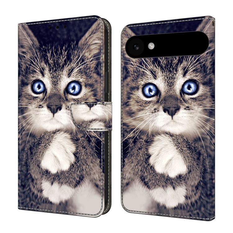For iPhone Air Crystal-Like Painted Vegan Leather Phone Case(Cat with Folded Paws)