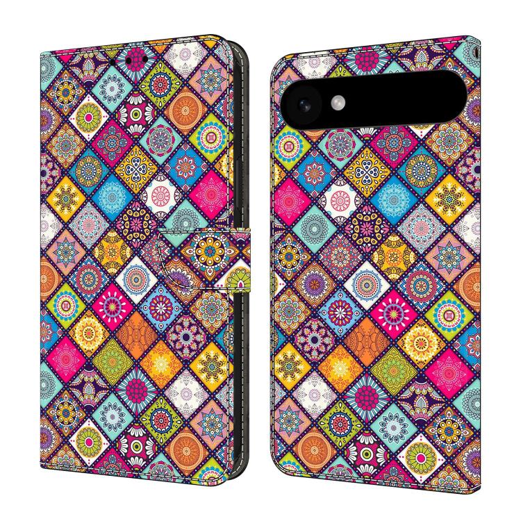 For iPhone Air Crystal-Like Painted Vegan Leather Phone Case(Colorful Ethnic)