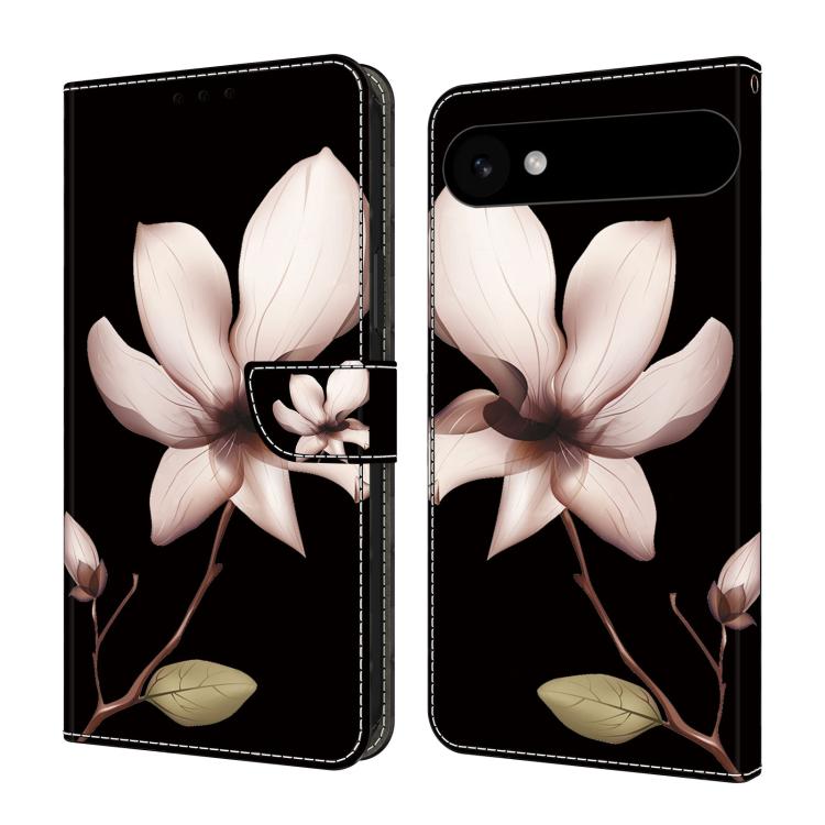 For iPhone Air Crystal-Like Painted Vegan Leather Phone Case(Datura Flower)