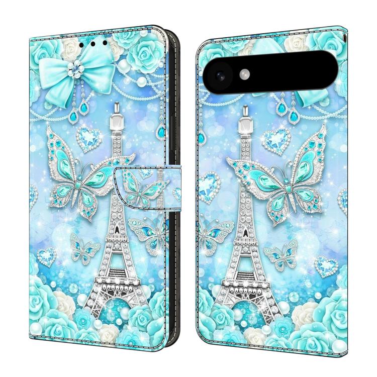 For iPhone Air Crystal-Like Painted Vegan Leather Phone Case(Diamond Tower)