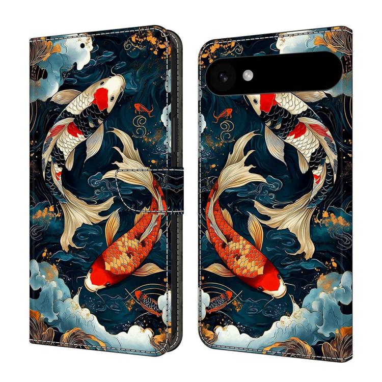 For iPhone Air Crystal-Like Painted Vegan Leather Phone Case(Fish)
