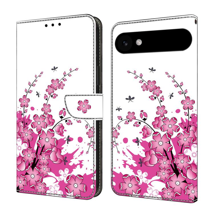 For iPhone Air Crystal-Like Painted Vegan Leather Phone Case(Flower Vines)