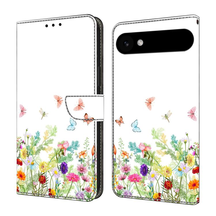 For iPhone Air Crystal-Like Painted Vegan Leather Phone Case(Flowers and Plants)