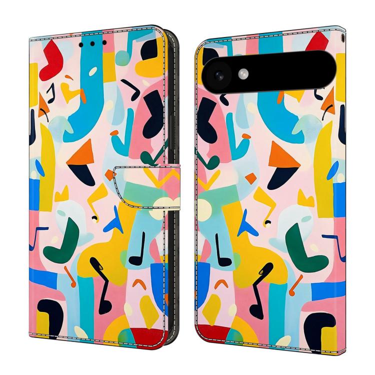 For iPhone Air Crystal-Like Painted Vegan Leather Phone Case(Fun Notes)