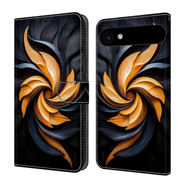 For iPhone Air Crystal-Like Painted Vegan Leather Phone Case(Gilded Vortex)