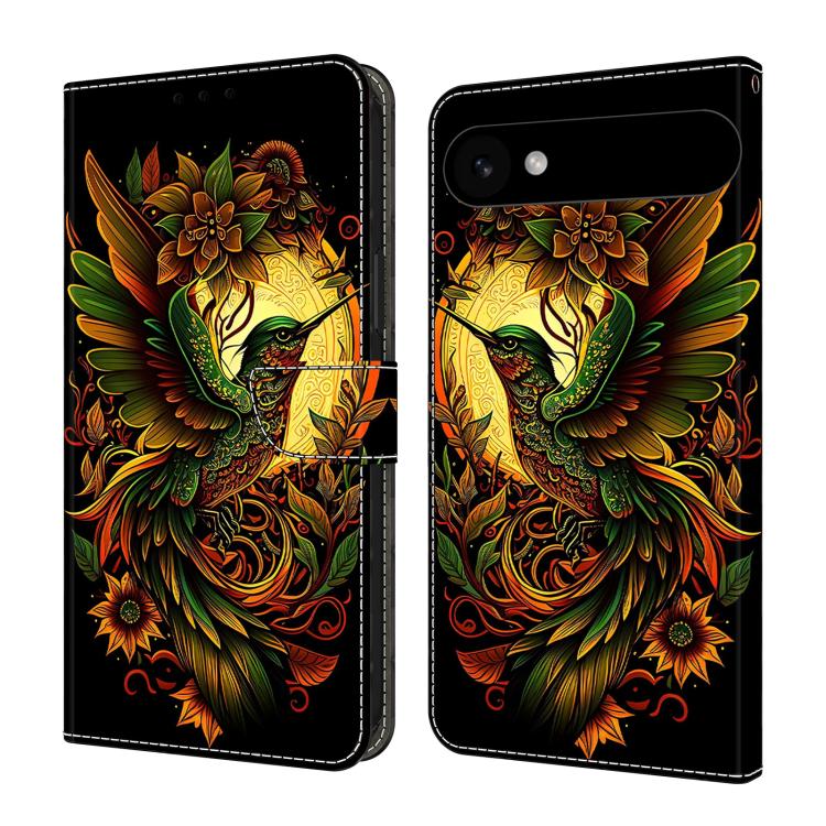 For iPhone Air Crystal-Like Painted Vegan Leather Phone Case(Green Magpie)