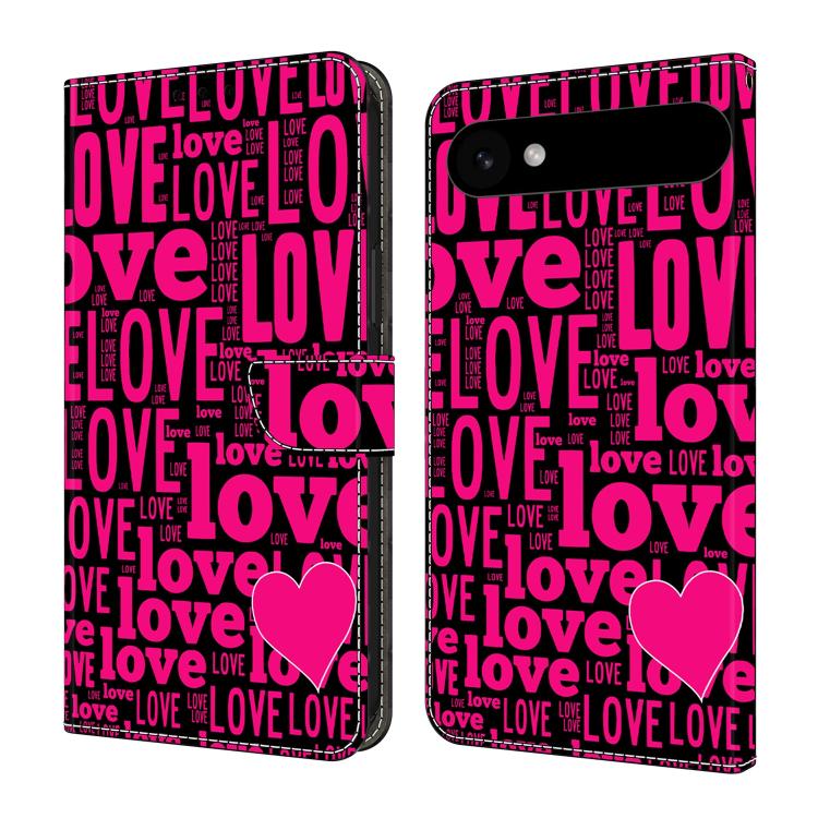 For iPhone Air Crystal-Like Painted Vegan Leather Phone Case(LOVE)