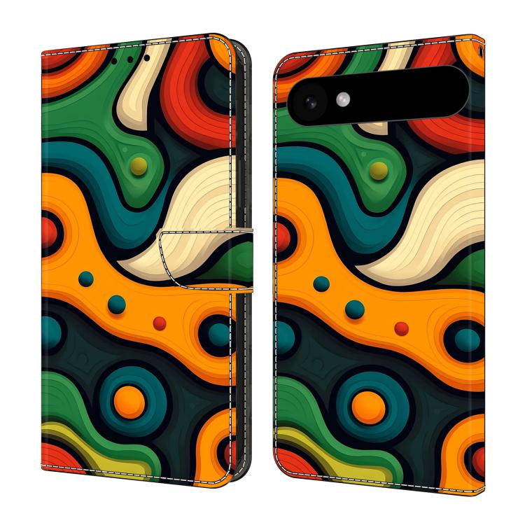 For iPhone Air Crystal-Like Painted Vegan Leather Phone Case(Painted Art)