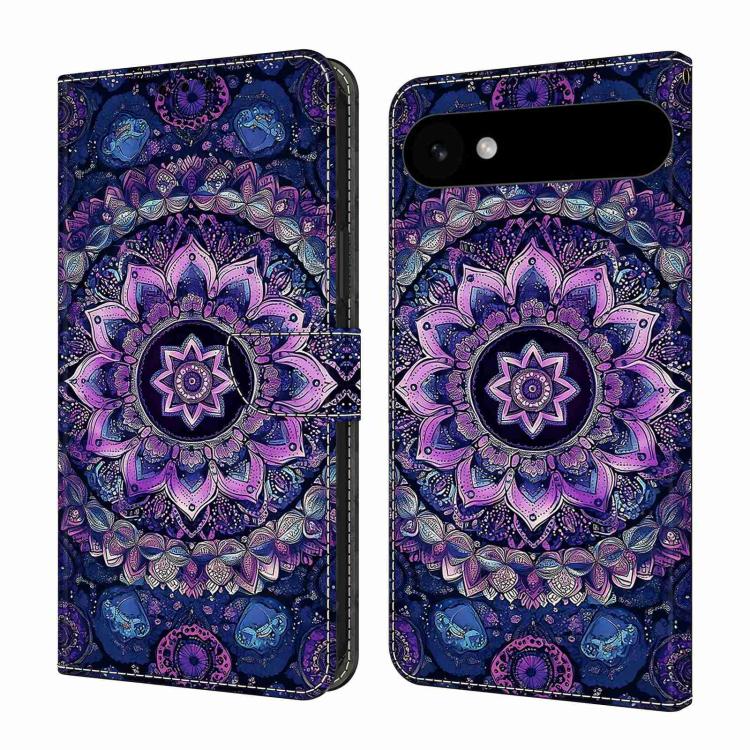 For iPhone Air Crystal-Like Painted Vegan Leather Phone Case(Purple Datura)