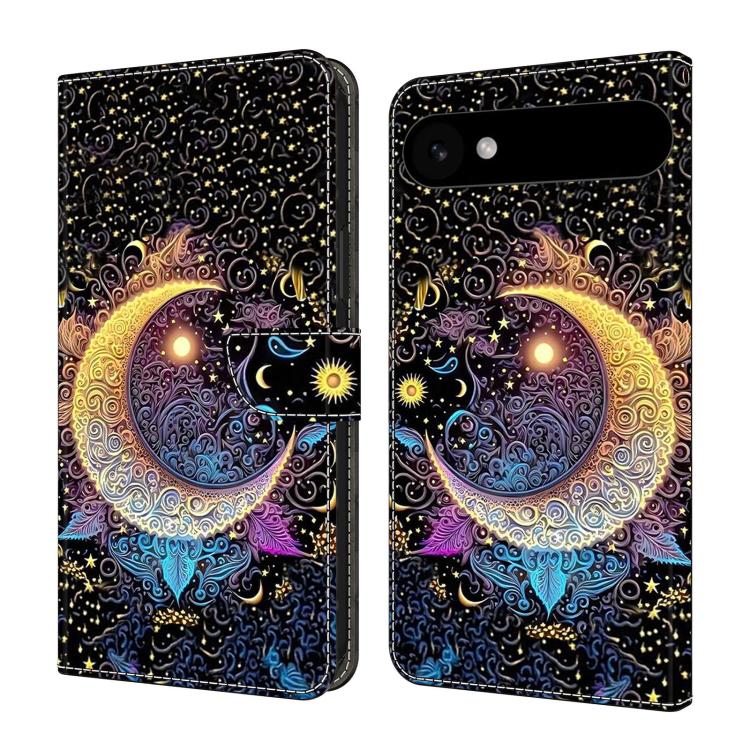 For iPhone Air Crystal-Like Painted Vegan Leather Phone Case(Radiant Moon)