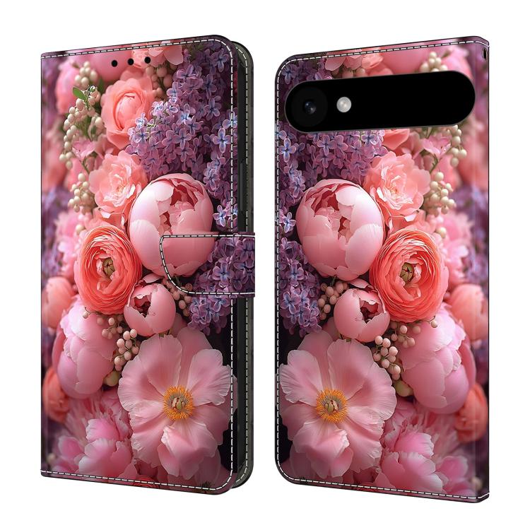 For iPhone Air Crystal-Like Painted Vegan Leather Phone Case(Ranunculus)