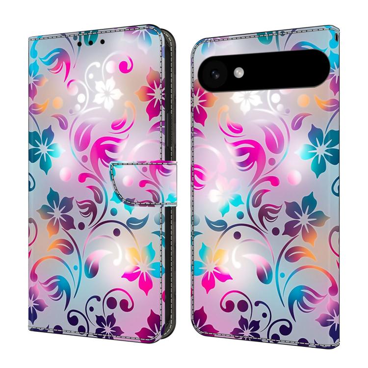 For iPhone Air Crystal-Like Painted Vegan Leather Phone Case(Retro Flowers)