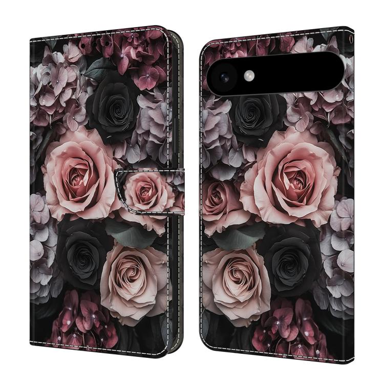 For iPhone Air Crystal-Like Painted Vegan Leather Phone Case(Rose)