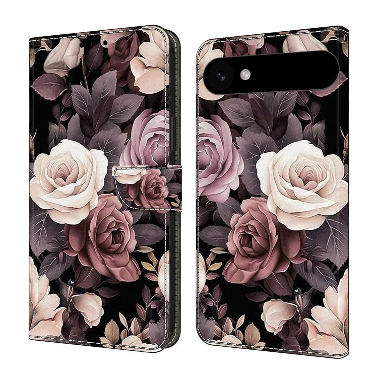 For iPhone Air Crystal-Like Painted Vegan Leather Phone Case(Roses)