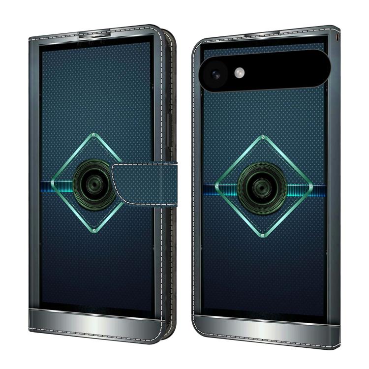 For iPhone Air Crystal-Like Painted Vegan Leather Phone Case(Sci-Fi Future)