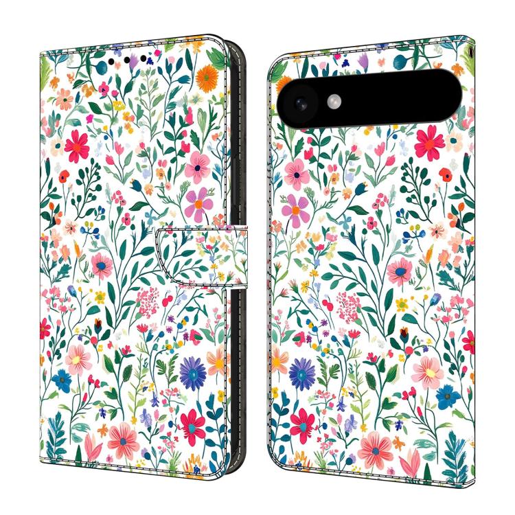 For iPhone Air Crystal-Like Painted Vegan Leather Phone Case(Small Flowerbed)