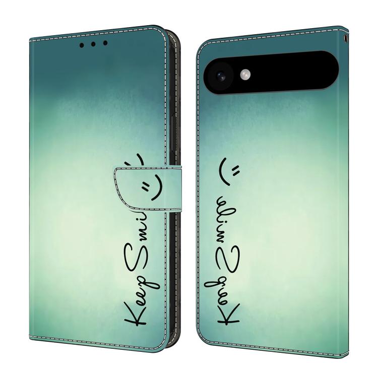 For iPhone Air Crystal-Like Painted Vegan Leather Phone Case(Smile)