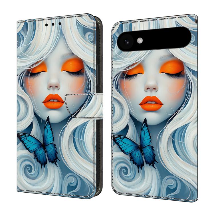 For iPhone Air Crystal-Like Painted Vegan Leather Phone Case(Snow Girl)