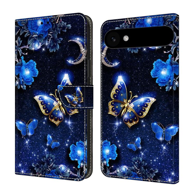 For iPhone Air Crystal-Like Painted Vegan Leather Phone Case(Sparkling Diamond Butterfly)
