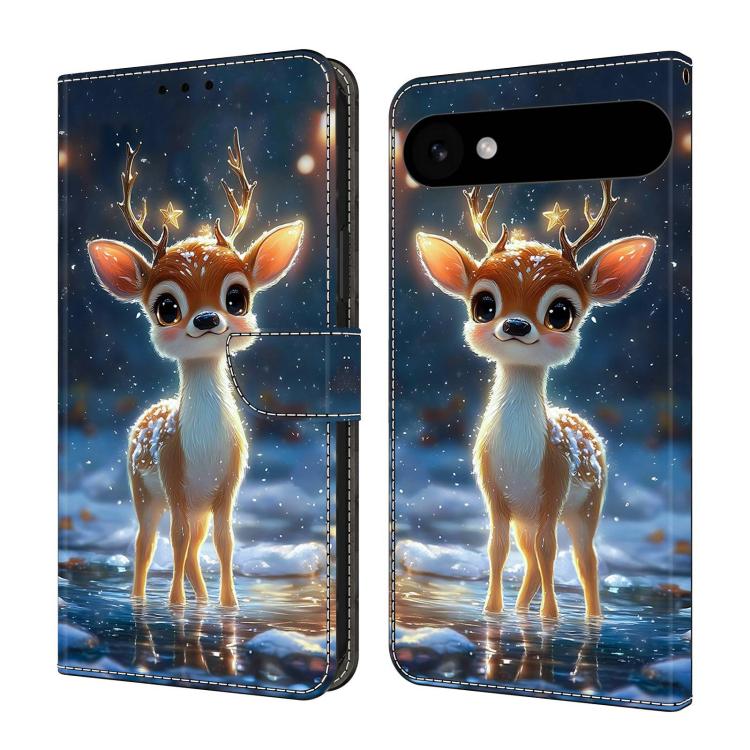 For iPhone Air Crystal-Like Painted Vegan Leather Phone Case(Starry Deer)