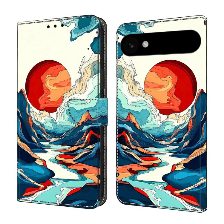 For iPhone Air Crystal-Like Painted Vegan Leather Phone Case(Sun)