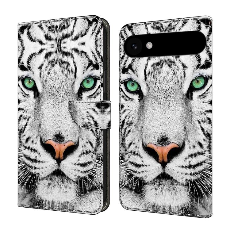 For iPhone Air Crystal-Like Painted Vegan Leather Phone Case(Tiger Face)