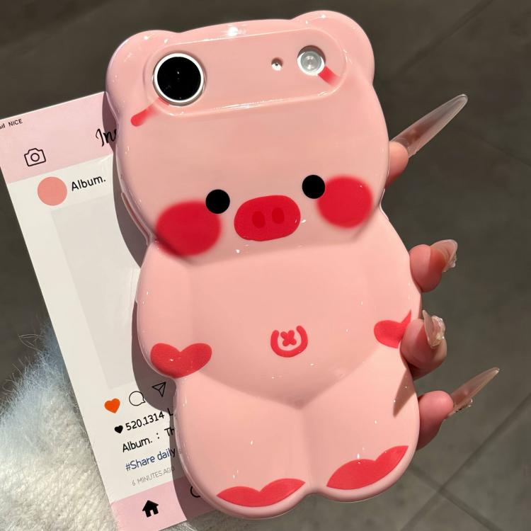 For iPhone Air Cute 3D Pig Shockproof TPU Phone Case(Belly Button Pig)