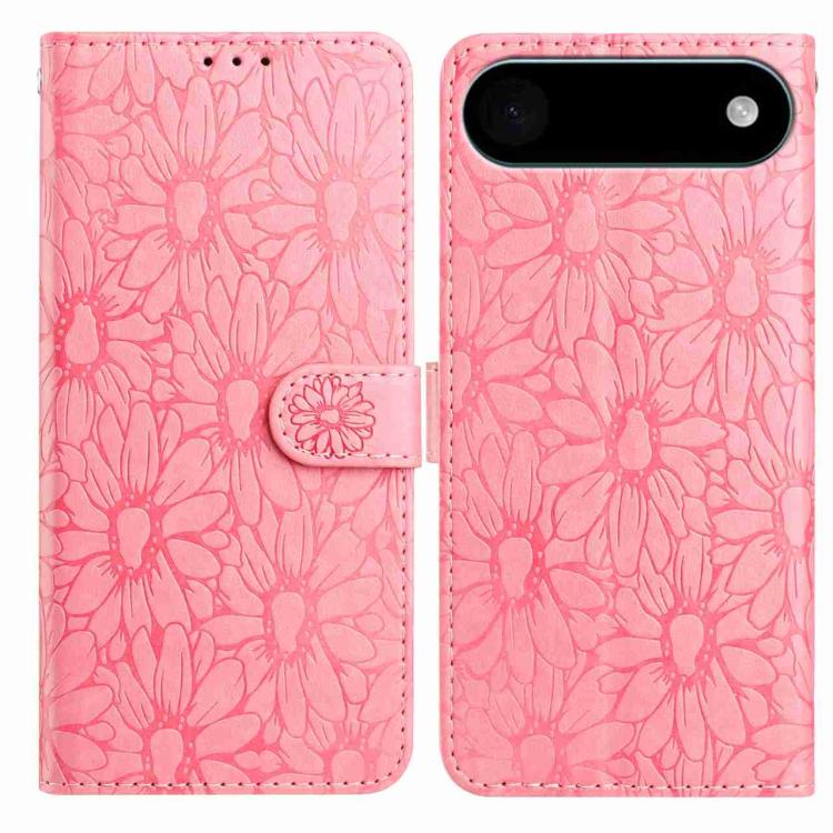 For iPhone Air Daisy Embossed Leather Phone Case(Pink)