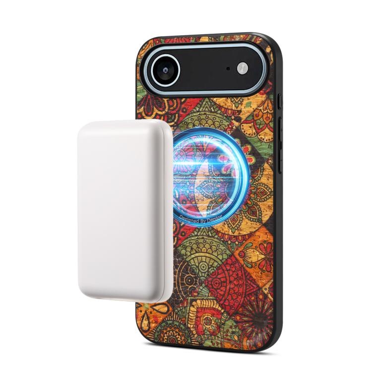 For iPhone Air Denior A07 Flower Language Series Magnetic Vegan Leather Phone Case(Yellow)