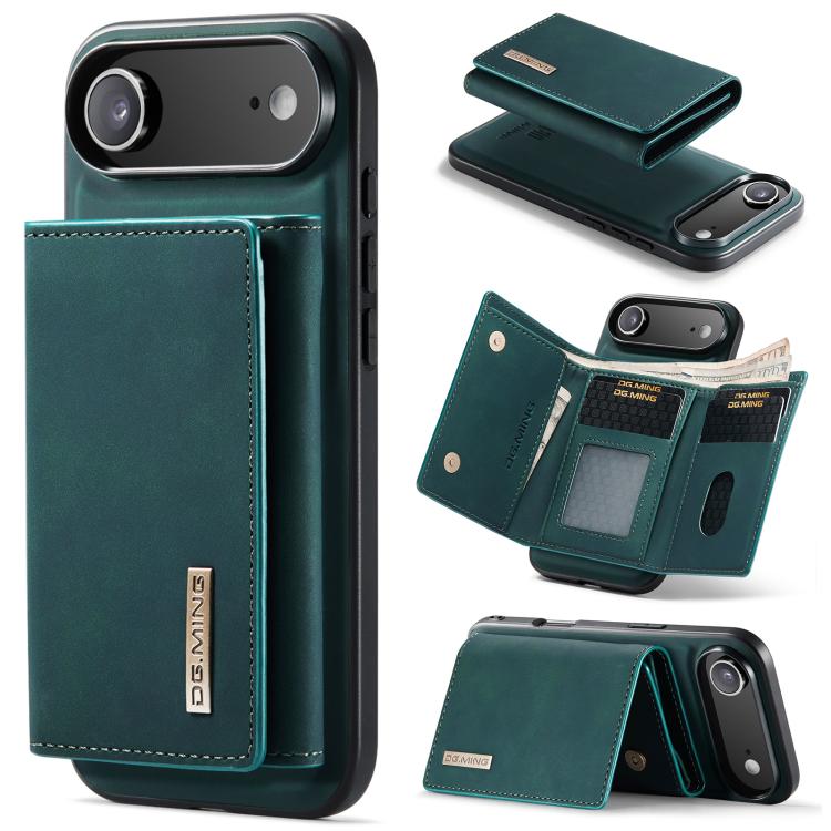 For iPhone Air DG.MING M1 Series 3-Fold Multi Card Wallet Leather Phone Case(Green)