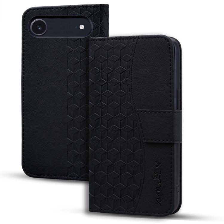 For iPhone Air Diamond Buckle Leather Phone Case with Lanyard(Black)