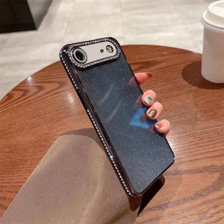 For iPhone Air Diamond Glitter TPU Phone Case(Black)