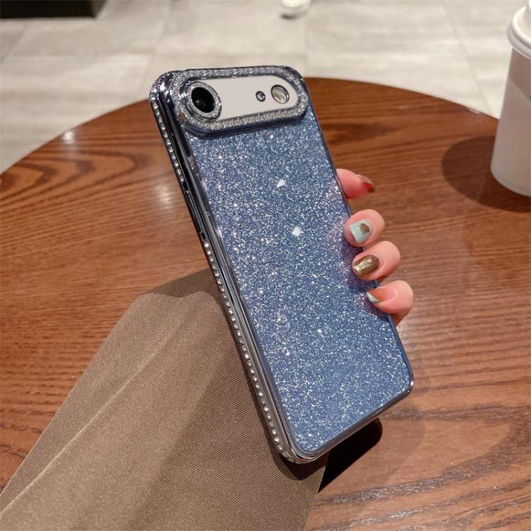 For iPhone Air Diamond Glitter TPU Phone Case(Blue)