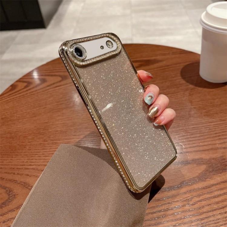 For iPhone Air Diamond Glitter TPU Phone Case(Gold)