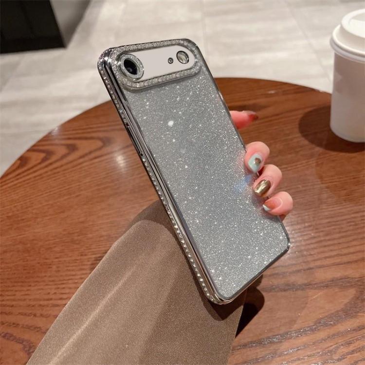 For iPhone Air Diamond Glitter TPU Phone Case(Silver)