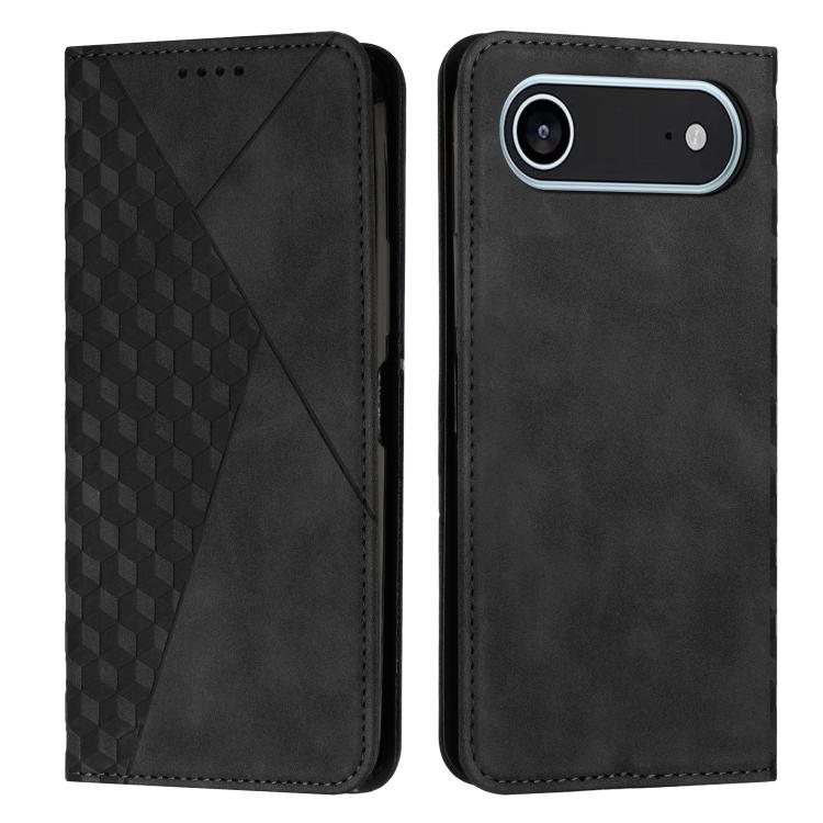 For iPhone Air Diamond Splicing Skin Feel Magnetic Leather Phone Case(Black)