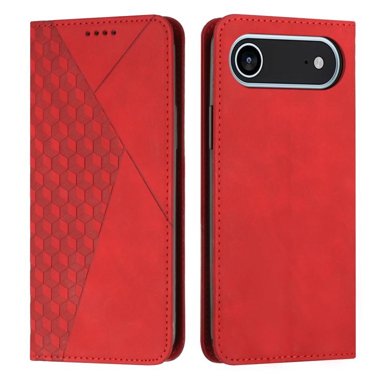 For iPhone Air Diamond Splicing Skin Feel Magnetic Leather Phone Case(Red)