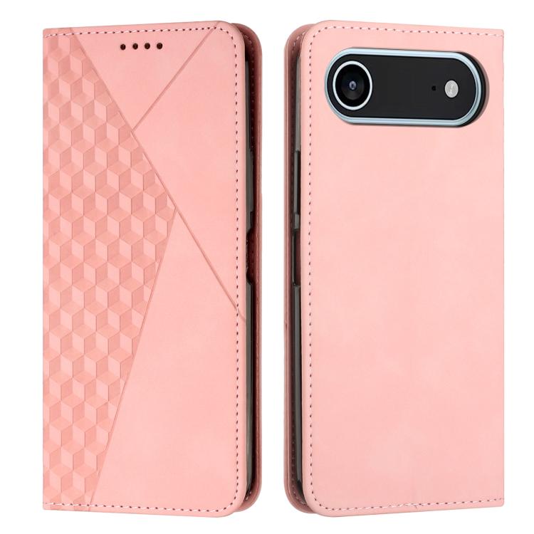 For iPhone Air Diamond Splicing Skin Feel Magnetic Leather Phone Case(Rose Gold)