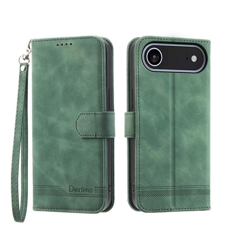 For iPhone Air Dierfeng Dream Line TPU Hybrid PU Leather Phone Case(Green)