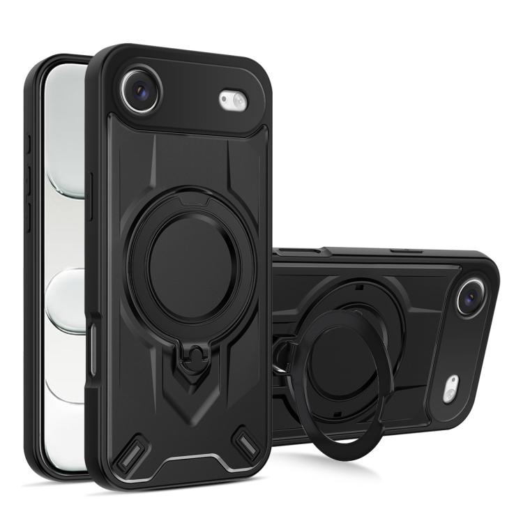 For iPhone Air Dijia Rotating Bracket Magnetic Phone Case(Black)
