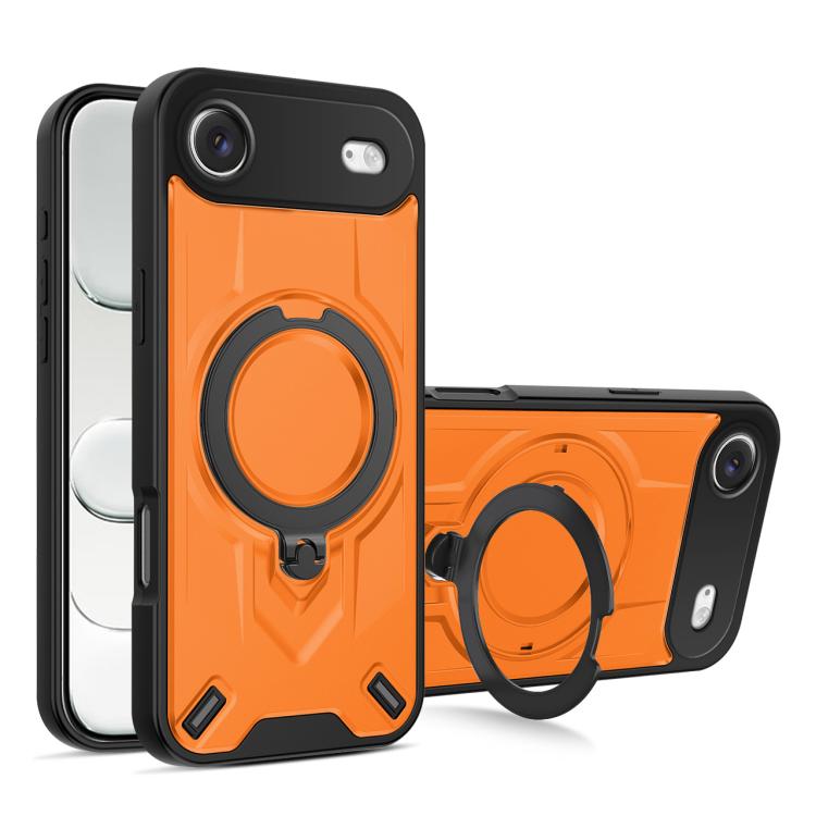 For iPhone Air Dijia Rotating Bracket Magnetic Phone Case(Orange)