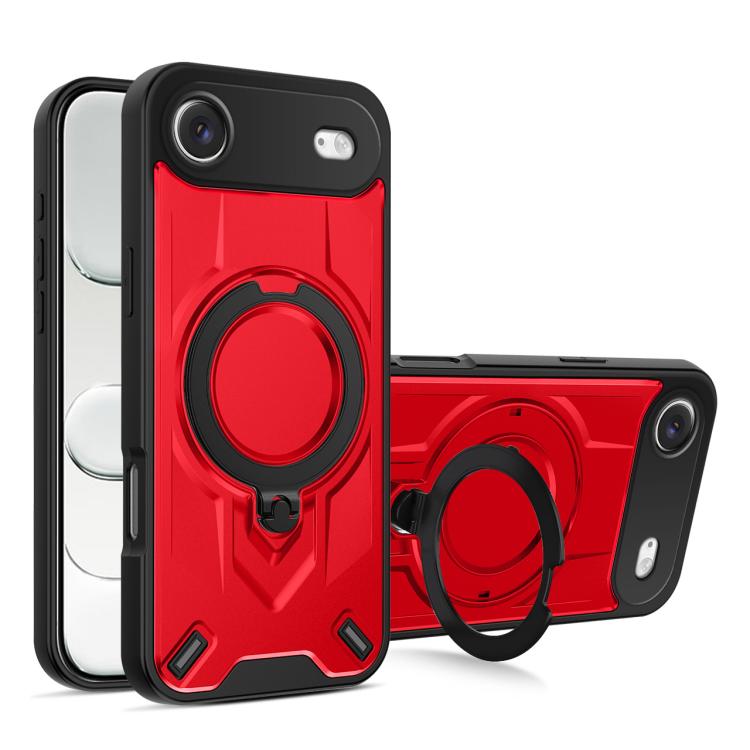 For iPhone Air Dijia Rotating Bracket Magnetic Phone Case(Red)