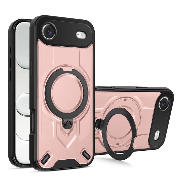For iPhone Air Dijia Rotating Bracket Magnetic Phone Case(Rose Gold)
