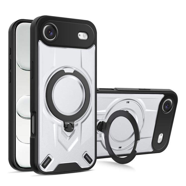 For iPhone Air Dijia Rotating Bracket Magnetic Phone Case(Silver)